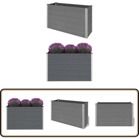 Jardinière Lit Surélevé De Jardin 100x50x36 Cm Acier Corten WVGQ6713 - 6