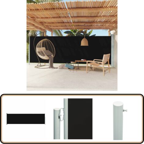 Melko Store latéral 300 x 120 cm avec éclairage pour balcon - Brise-vue - Store latéral - Protection contre le vent - Voile d'ombrage - Protection solaire Melko Store latéral 300 x 120 cm avec éclairage pour balcon - Brise-vue - Store latéral - Protection contre le vent - Voile d'ombrage - Protection solaire
