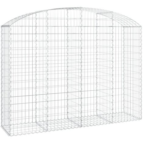 VidaXL Panier De Gabions Arqué - Cage à Gabion Jardin En Fer Galvanisé Résistant, Barrière Décorative Et Insonorisante Multi-Modèles