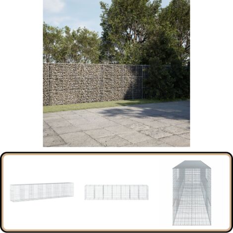 Panier Gabion Galvanisé VidaXL 400x100x200 Cm – Pour Mur De Soutènement, Clôture Ou Décoration De Jardin, Facile à Assembler