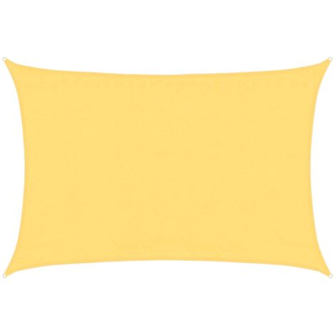 Vela Parasole Rettangolare VidaXL In HDPE 160 G/m², Beige, 2,5x5 M, Con Fissaggi Inox E Corde