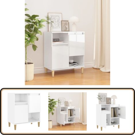Buffets 3 pcs blanc 60x35x70 cm bois d'ingénierie