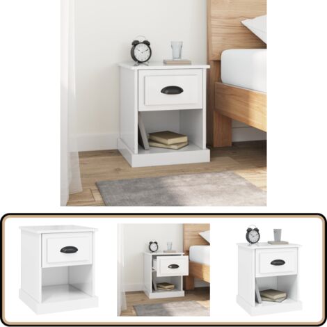 Table De Chevet SLIDY Marron - 40x40x57,5 Cm - Tiroir à Fermeture Douce, Rangement Fonctionnel Pour Chambre