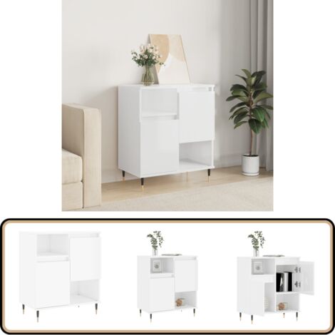 Buffet vidaXL Buffet Blanc 60x35x70 cm Bois d ingénierie
