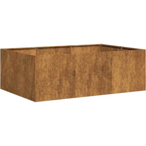 Jardinière Surélevée Rouillée 200x40x80 Cm – Acier Corten Résistant Intempéries, Lit De Jardin Grand Format