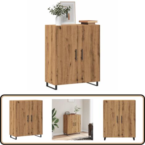 vidaXL Buffet chêne artisanal 60x35x70 cm bois d'ingénierie