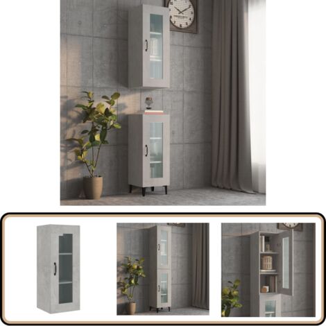 VidaXL Armoire Murale De Bain Gris Béton 60x25x30 Cm Bois D'ingénierie