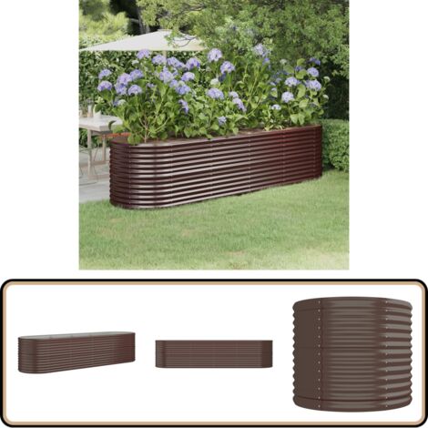 vidaXL Jardinière d'Extérieur, Lit Surélevé, Bac à Fleurs, Pot de Plantes, Boîte à Fleurs Jardin Patio Terrasse, 90x31x31 cm Bois de Pin Imprégné