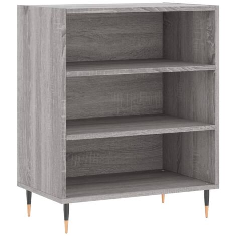 VidaXL Buffet 3 Portes Style Industriel Gris Béton - Meuble Rangement Salon Cuisine 90x34x80 Cm Bois Ingénierie Robuste