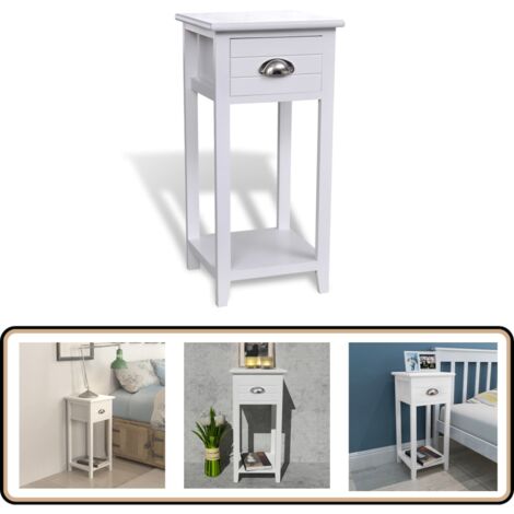 Armoire de Nuit Commode Tue-Mouches Points Polka Table