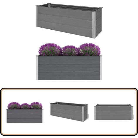 Jardinière Lit Surélevé De Jardin 100x50x36 Cm Acier Corten WVGQ6713 - 9
