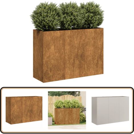 Pot de jardinage vidaXL Jardinière rouillé 200x80x40 cm acier Pot de jardinage vidaXL Jardinière rouillé 200x80x40 cm acier