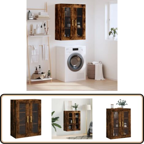 Armoire suspendue, Meuble haut cuisine Chêne fumé 60x31x40cm Bois d' ingénierie 7668108 FrenchDays - Maison