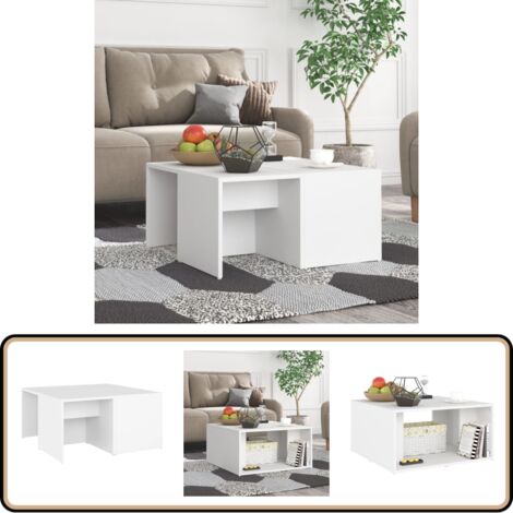Tables basses 4 pcs blanc 33x33x33 cm bois d'ingénierie - Table Basse ...