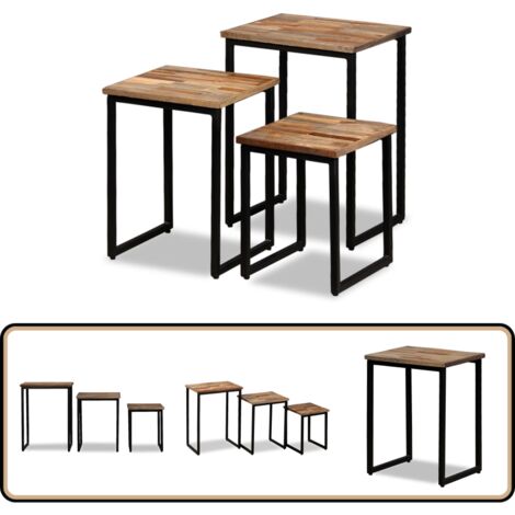 Tables Basses Et Tables D'appoint Table Basse Teck Recyclé Massif Ovale 120 X 60 X 30 Cm