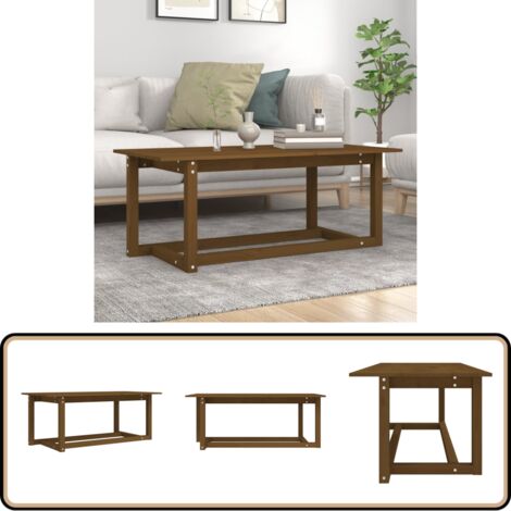 VidaXL Table Basse En Bambou 110x55x45 Cm - Table D'Appoint Élégante Et Robuste Pour Salon