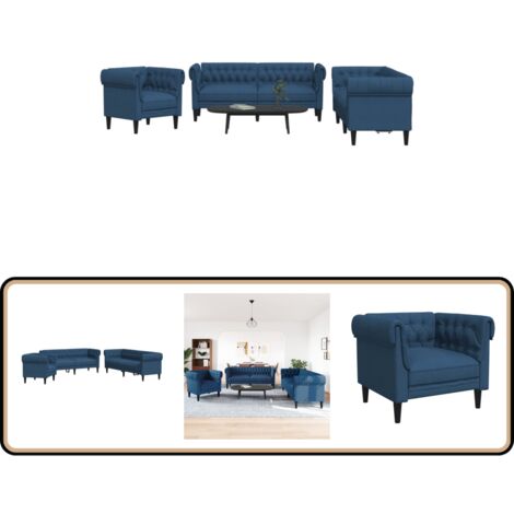 Ensemble de Canapés 2 pcs Bleu 139 x 78 x 80 cm tissu | Leroy Merlin