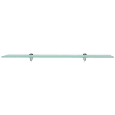 Étagère De Douche En Verre Transparent 4x24" - Avec Rail Métal, Pour Shampoing, Gel Douche, Rangement Salle De Bain