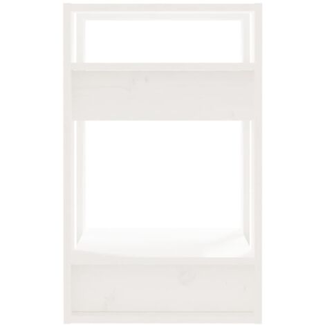 Bibliothèque/Séparateur De Pièce Blanc 80x30x103,5cm Pin Massif Bibliotheque Blanche Bibliotheque Moderne Meuble Rangement Etagere Bois Separateur Piece 83613366