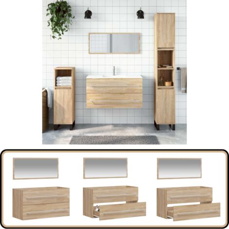 Versa Pompei Armoire de Salle de Bain, Commode pour Organiser, Rangement Moderne, Dimensions (H x l x L) 82 x 29 x 25 cm, Bois, Couleur: Blanc