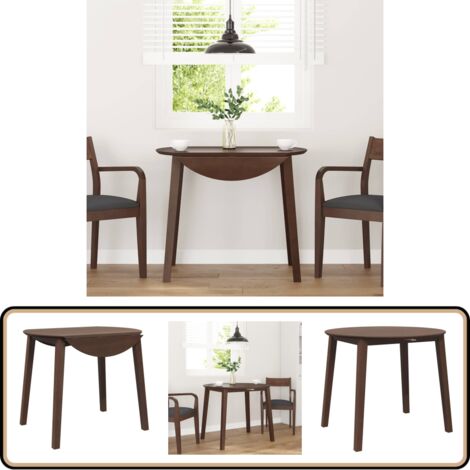 VidaXL Lot De 2 Chaises Salle à Manger En Bois D'Hévéa Massif - Coussin Marron, Design Ergonomique, Charge 110kg
