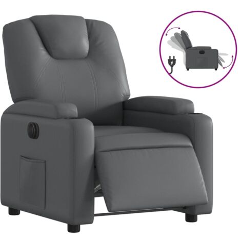 Fauteuil relax électrique inclinable avec releveur et roulettes Giorgia - gris | Leroy Merlin