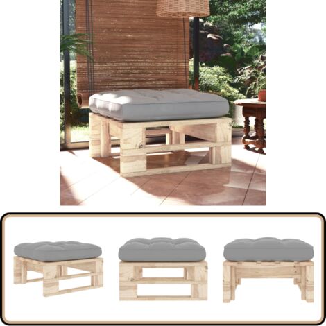 VidaXL Lot De 2 Tables Palette Jardin Bois Pin Imprégné - Repose-Pieds Modulaires Terrasse Patio Extérieur