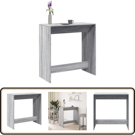 Table De Bar Gris Béton 102x50x103,5 Cm – Bois D’Ingénierie, Design Industriel Moderne