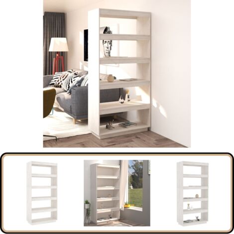 Bibliothèque Séparateur De Pièce VidaXL Blanc - Bois D'ingénierie - Neuve