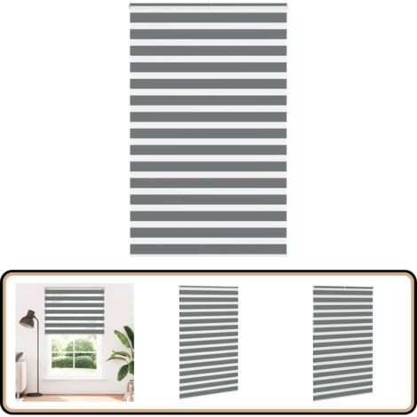 VidaXL Store Vénitien Aluminium Gris Foncé 60 X 220 Cm - Montage Extérieur Pour Contrôle Lumière Et Intimité