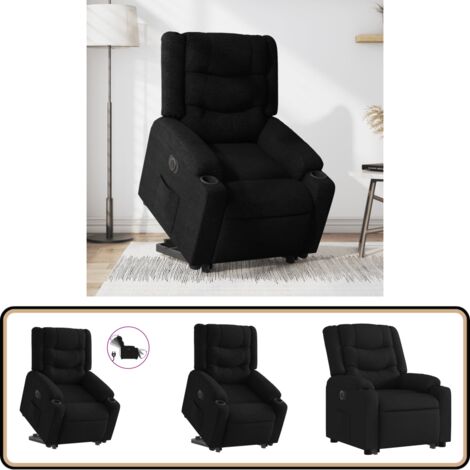 Générique Fauteuil inclinable électrique Noir Tissu,Meubles,Fauteuils et chaises,Fauteuils,23.1 kg,Noir,3204958