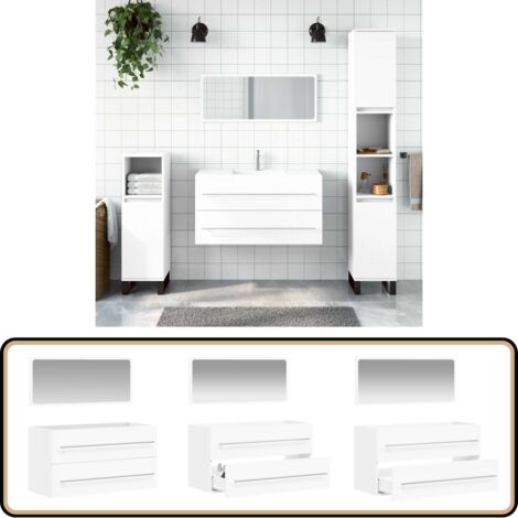 Mannheim Armoire de Salle de Bain,Commode Organisation,Caisson à