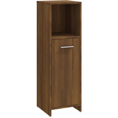 Armoire de bain Chêne marron 30x30x95 cm Bois d'ingénierie - Meuble Salle De Bain - Armoire Salle De Bain - Meuble Rangement Salle De Bain - Commode Salle De Bain - Design Moderne