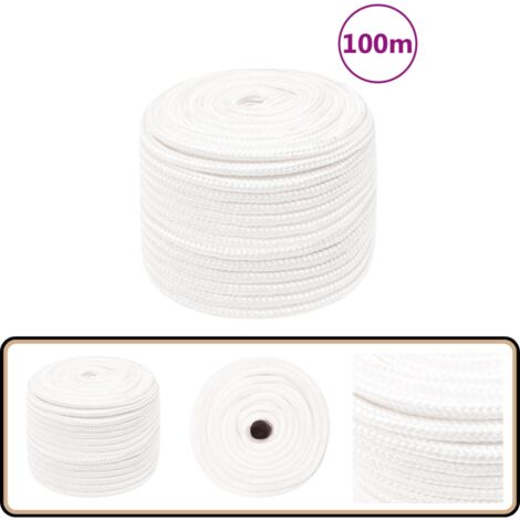 Corde Bateau Polypropylène Blanc 14 Mm X 25 M – Flottante, Résistante UV, Pour Amarrage Et Voile