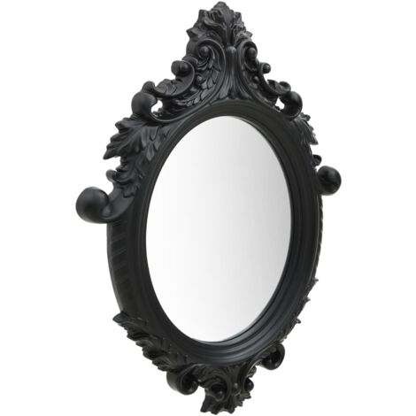 Grand miroir baroque rectangulaire beige patiné
