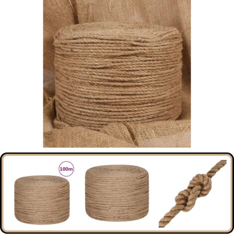 Ficelle De Jute 100 M Dans Boîte Distributeur Métal Vert Foncé - MIJOMA - Jardin, Déco, Bricolage, Emballage