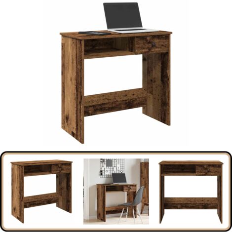 Bureau 80x40x75 cm bewerkt hout sonoma eikenkleurig