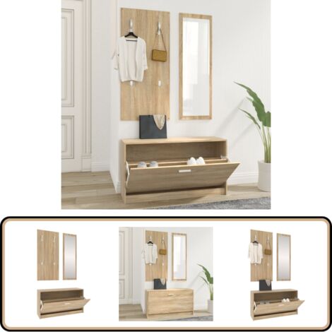 Banc D'entrée Avec Rangement Chaussures En Bambou - Coussin Doux Amovible - Dimensions 50 Cm - Capacité 200 Kg - Pour Couloir, Chambre, Salon - 2