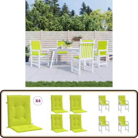 Coussins de chaise à dossier bas lot de 4 multicolore tissu Coussins de chaise à dossier bas lot de 4 multicolore tissu