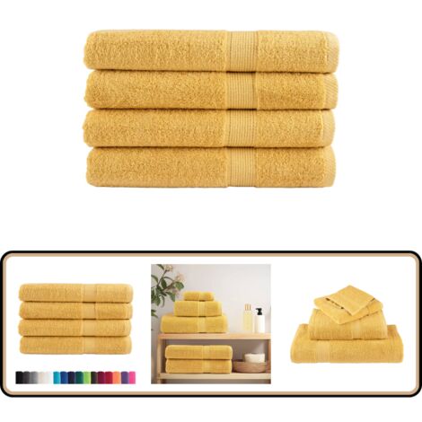 Serviettes De Bain Belle Arti - Coton éponge Moelleux 100x150 Cm, Qualité Supérieure, Blanc Et Noir - Pour Salle De Bain, Sauna, Plage - 2