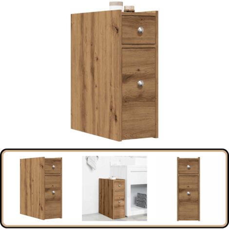 VidaXL Commode d'angle chêne artisanal 40x41x76 cm bois d'ingénierie