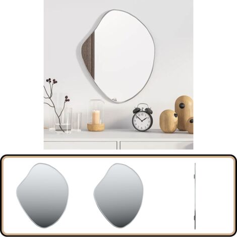 Miroir Mural Rond 40 Cm - Verre Poli - Déco Salon, Chambre Ou Dressing - Montage Facile