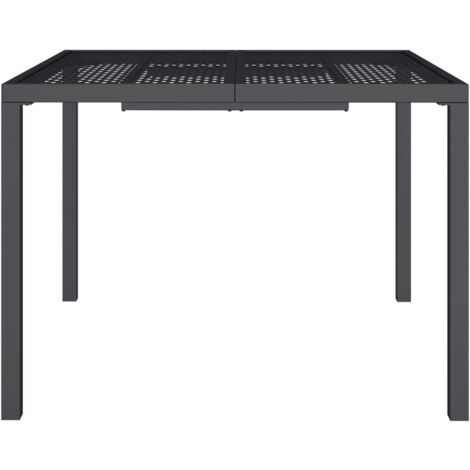 Table De Jardin Anthracite 100x100 Cm Treillis Acier - Élégante & Robuste VidaXL
