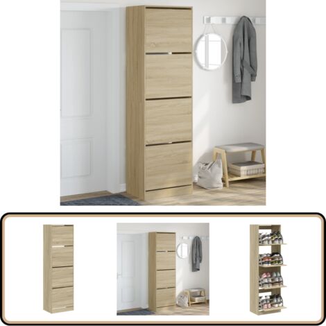 Meuble à Chaussures Vicco Selena – Chêne Blanc – étagère Entrée – Neuf