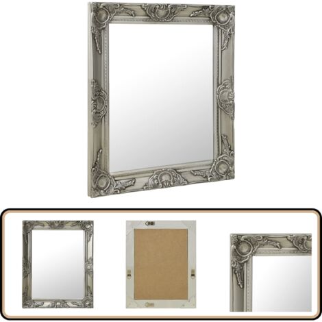 Grand Miroir Mural Baroque – Style Ancien – Cadre Doré Antique – 80x60 Cm – Déco Intérieure