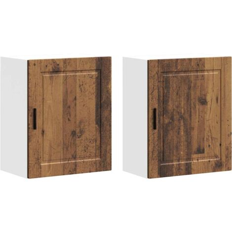 Armoire De Four 2 Pièces VidaXL Porto - Bois D'Ingénierie Noir, 60x57x207 Cm, Pieds Réglables