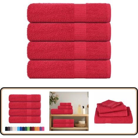 Serviette De Douche Rico Design 70x140 Cm - Épaisse, Douce, Personnalisable Avec Broderie - Couleurs Violet, Blanc, Orange