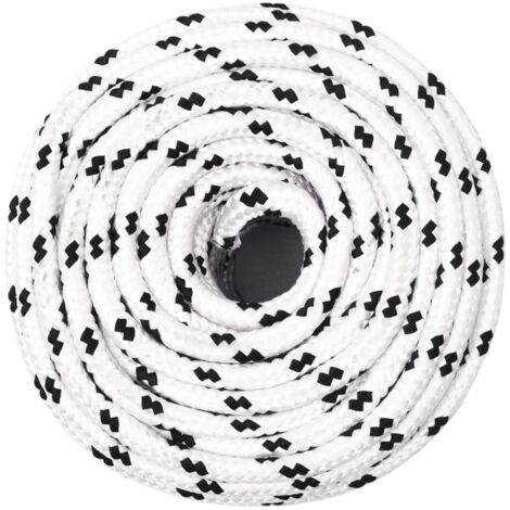 Corde Tressée Polyester 12 Mm X 100 M – Blanche – Marine, Bricolage, Usage Général