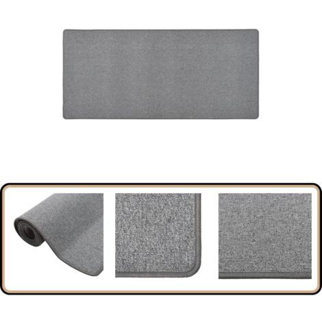 Tapis Chemin De Couloir Gris Foncé 70×240 Cm – Antidérapant Absorbant Lavable – Siunwdiy