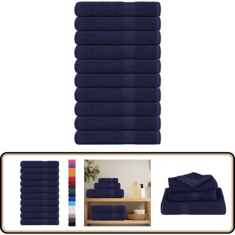 Lot De 10 Serviettes De Bain Marron 100x200 Cm – 100% Coton 360 G/m² – Serviettes De Plage, Invités, Spa – OEKO-TEX